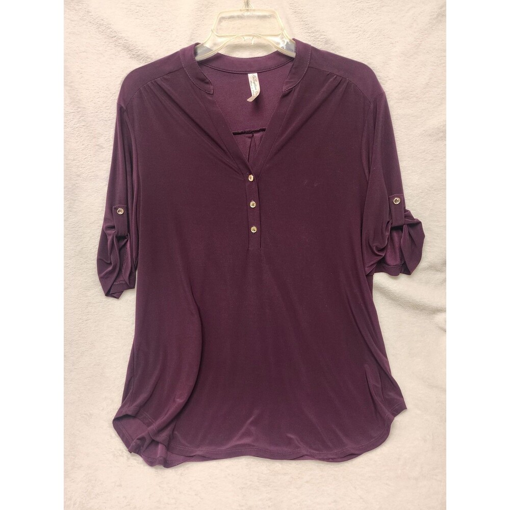 Per Seption Concept Women's Purple Blouse XL 3/4 Sleeve L Women's